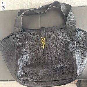 Yves Saint Laurent Black Tote with Gold Logo